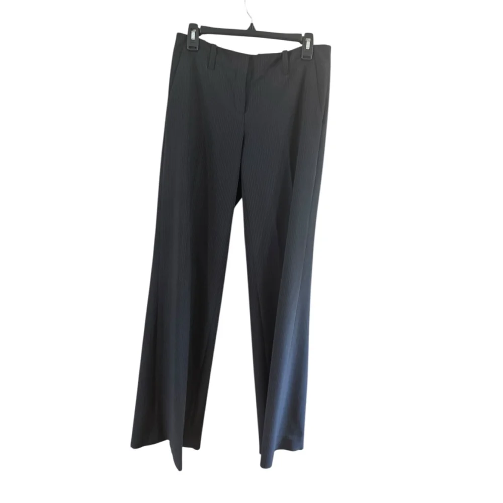 Women's Elie Tahari Black Pinstripe Trousers Size 10
